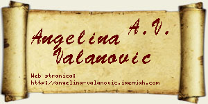 Angelina Valanović vizit kartica